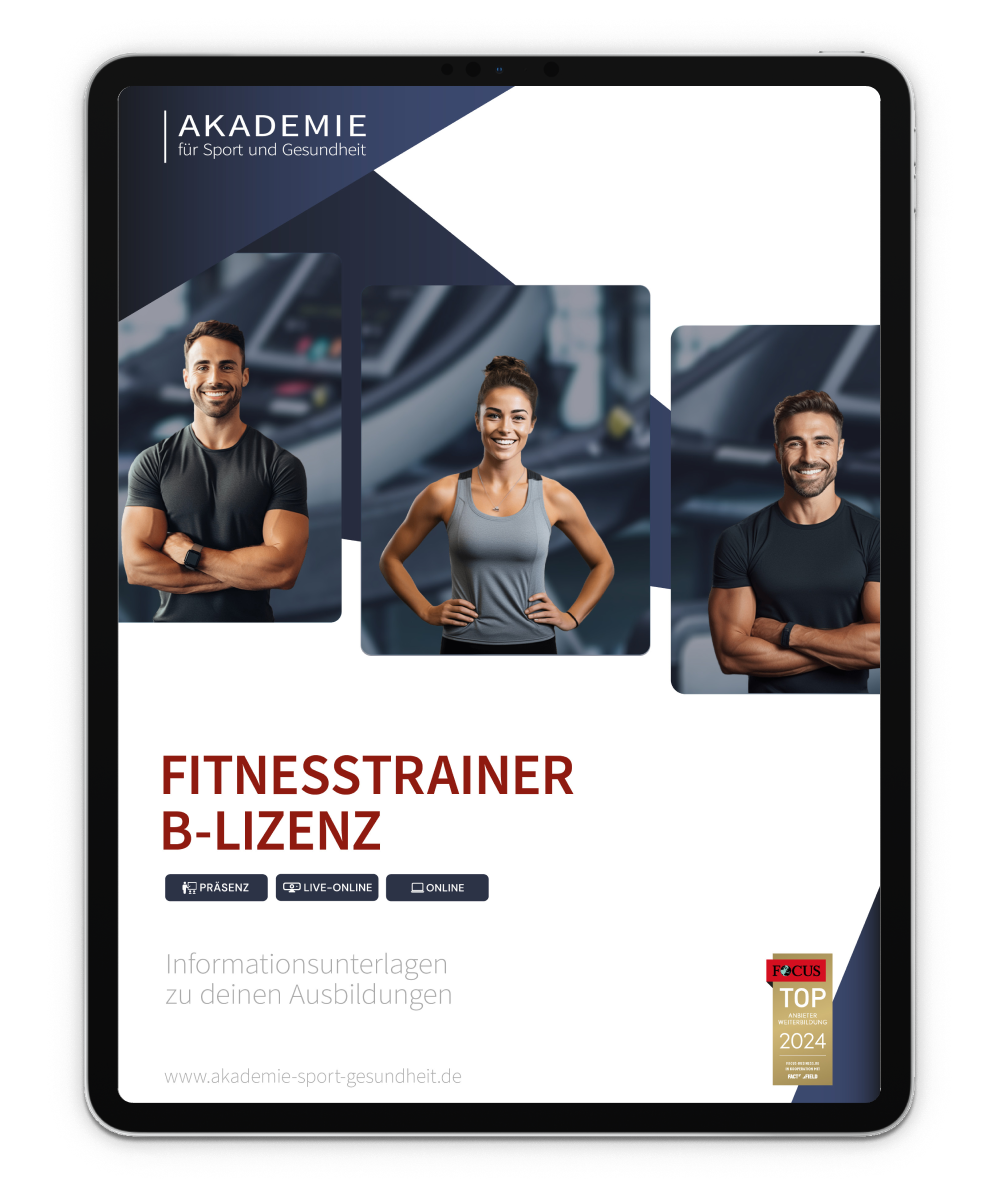 informationsbroschüre fitnesstrainer b-lizenz mockup