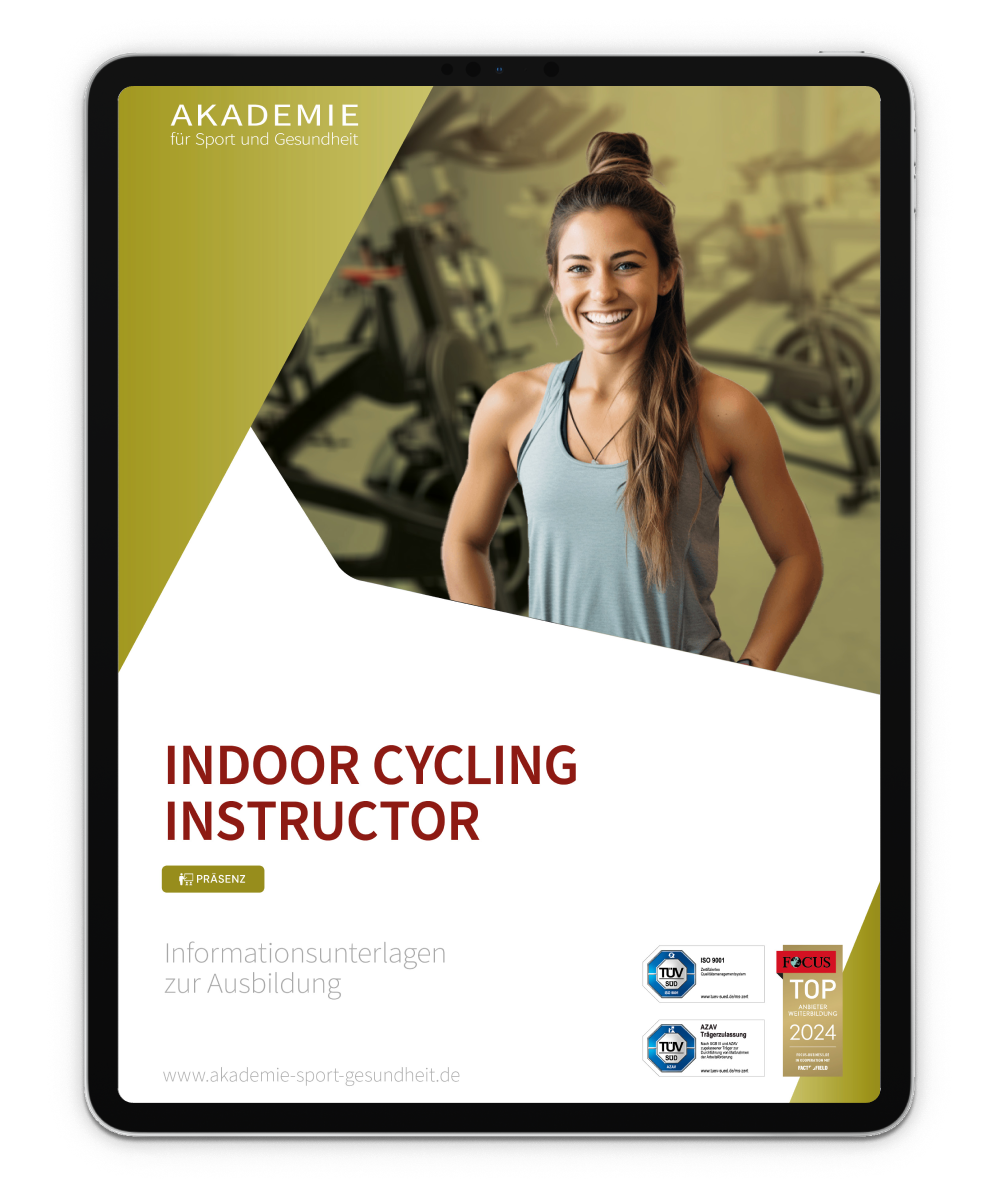 Informationsbroschüre Indoor Cycling Instructor Mockup