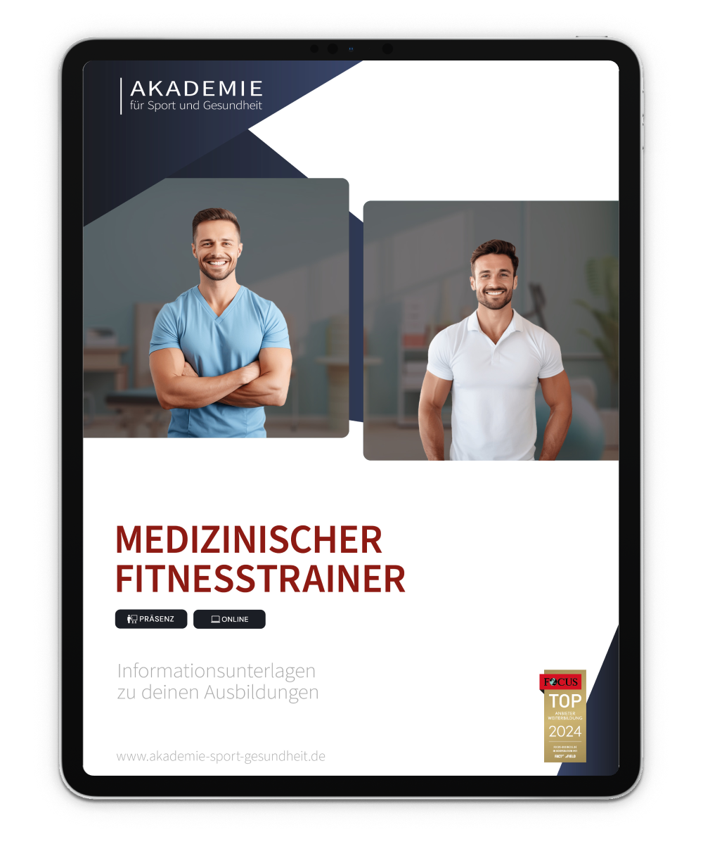 Informationsbroschüre Medizinischer Fitnesstrainer Mockup
