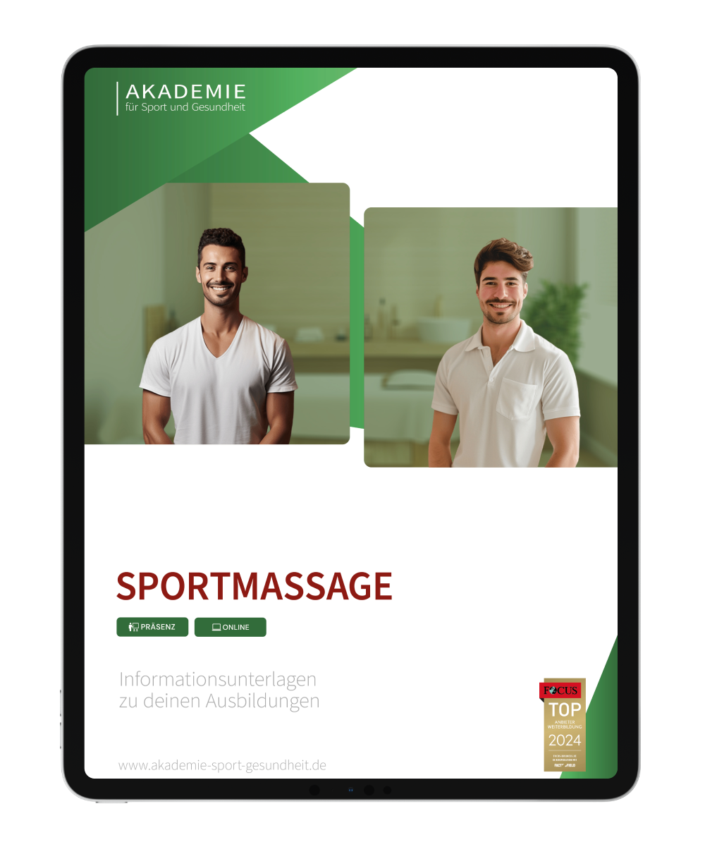 Informationsbroschüre Sportmassage Mockup