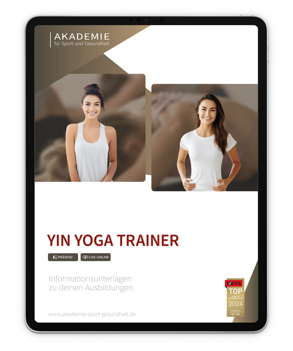 Informationsbroschüre Yin Yoga Trainer Mockup
