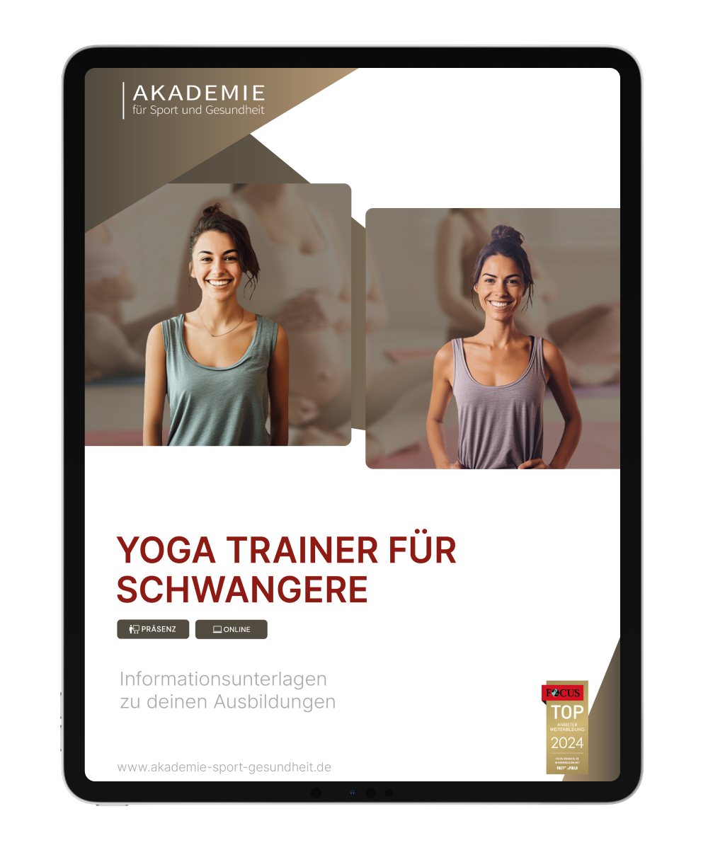 Informationsbroschüre Yoga Trainer für Schwangere Mockup