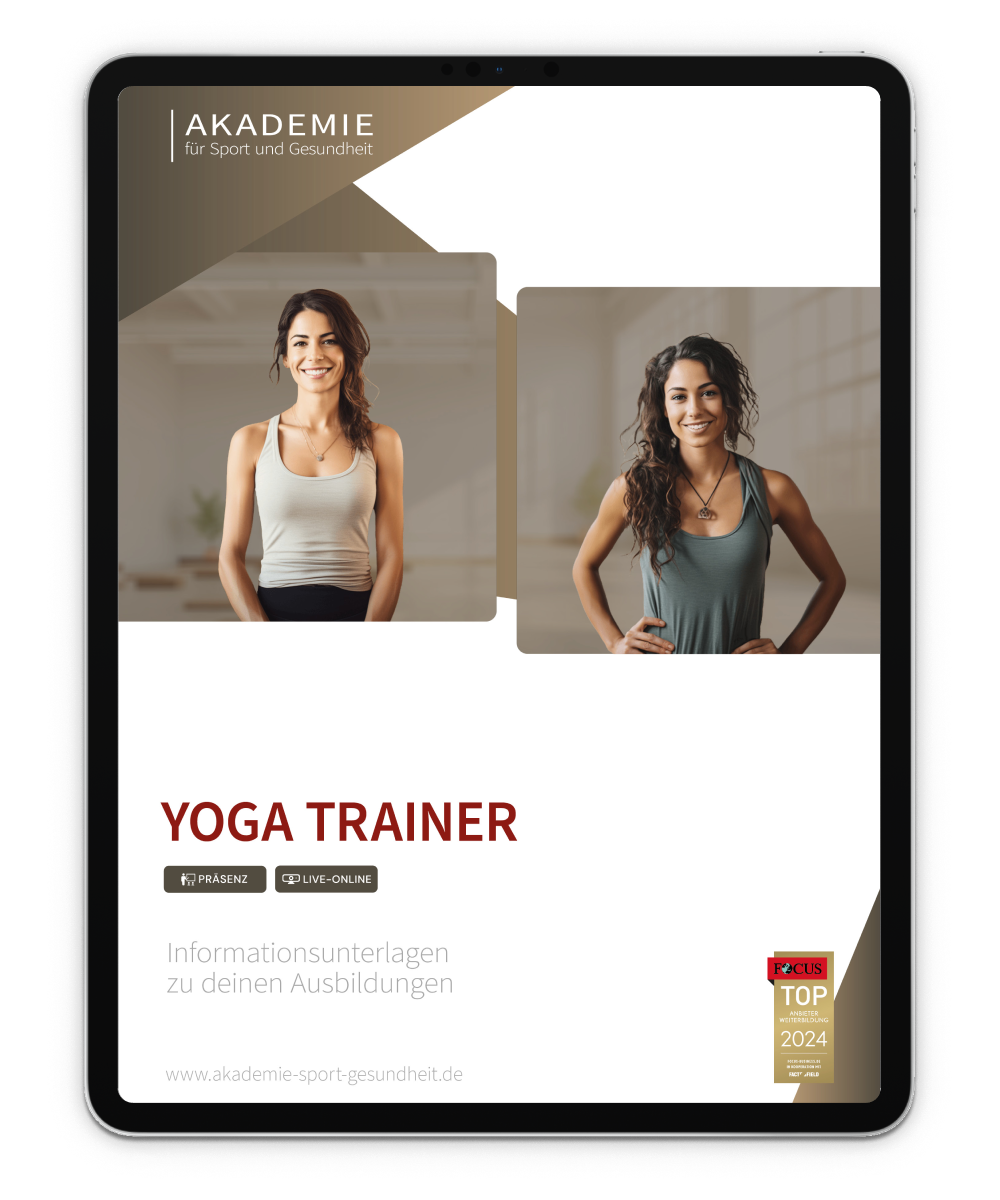 Informationsbroschüre Yoga Trainer Mockup